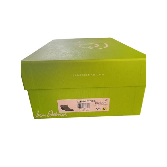 Sam Edelman Alison Mule Olive Suede Women's Size 9.5 New in Box - Picture 11 of 11